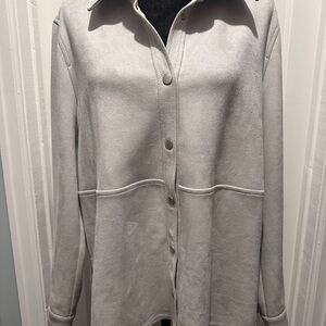 Bagatelle vegan sage faux suede jacket in size Large.